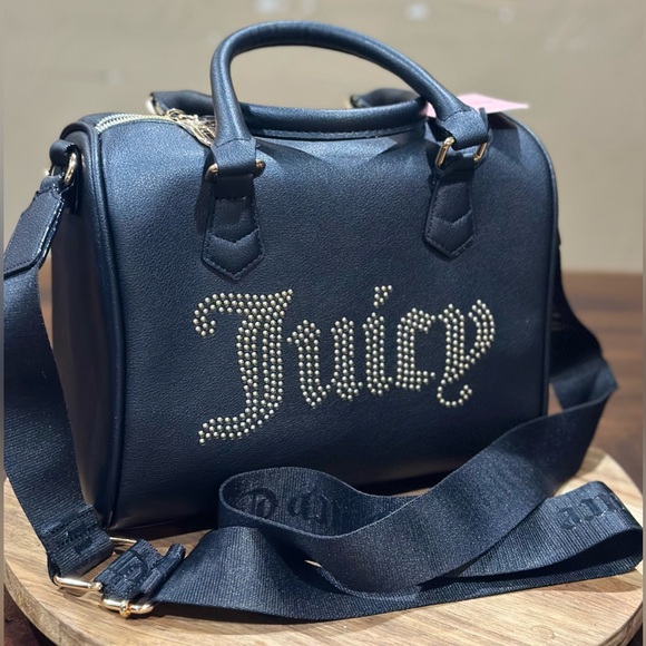 JUICY COUTURE BLACK LIQUORICE OBSESSION- SATCHEL BAG NWT - Picture 1 of 13